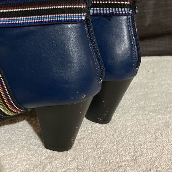 Women Comfy Pointed Toe Zipper Chunky High Heel Boots size 38/US 7.5 - Picture 7 of 15